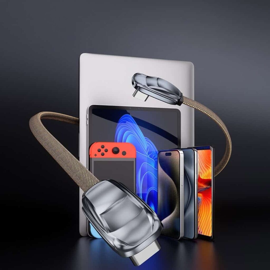 SlimWin USB-C-USB-C 240W Gyorstöltő és Adatkábel 480 Mbps – Autós kiadás | SlimWin