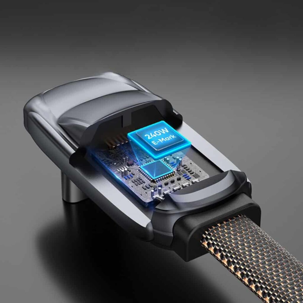 SlimWin USB-C-USB-C 240W Gyorstöltő és Adatkábel 480 Mbps – Autós kiadás | SlimWin